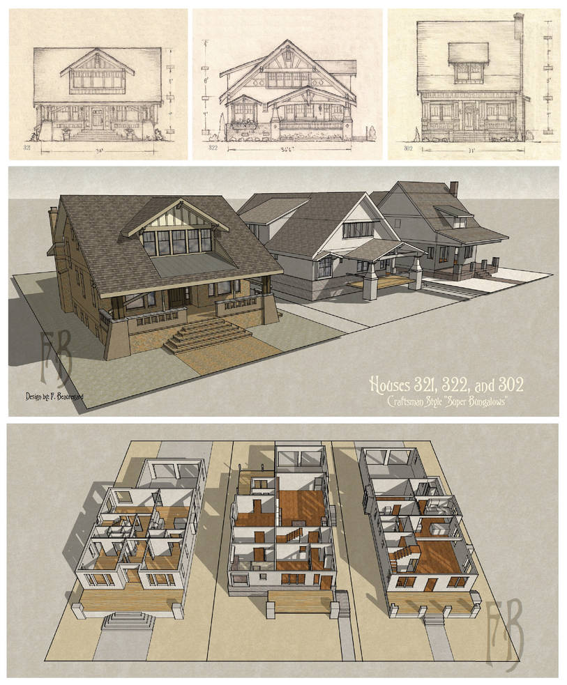 Three Classic Craftsman Bungalows by Built4ever