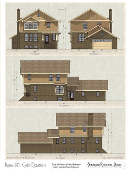 House 371 Four Color Elevations