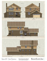 House 371 Four Color Elevations