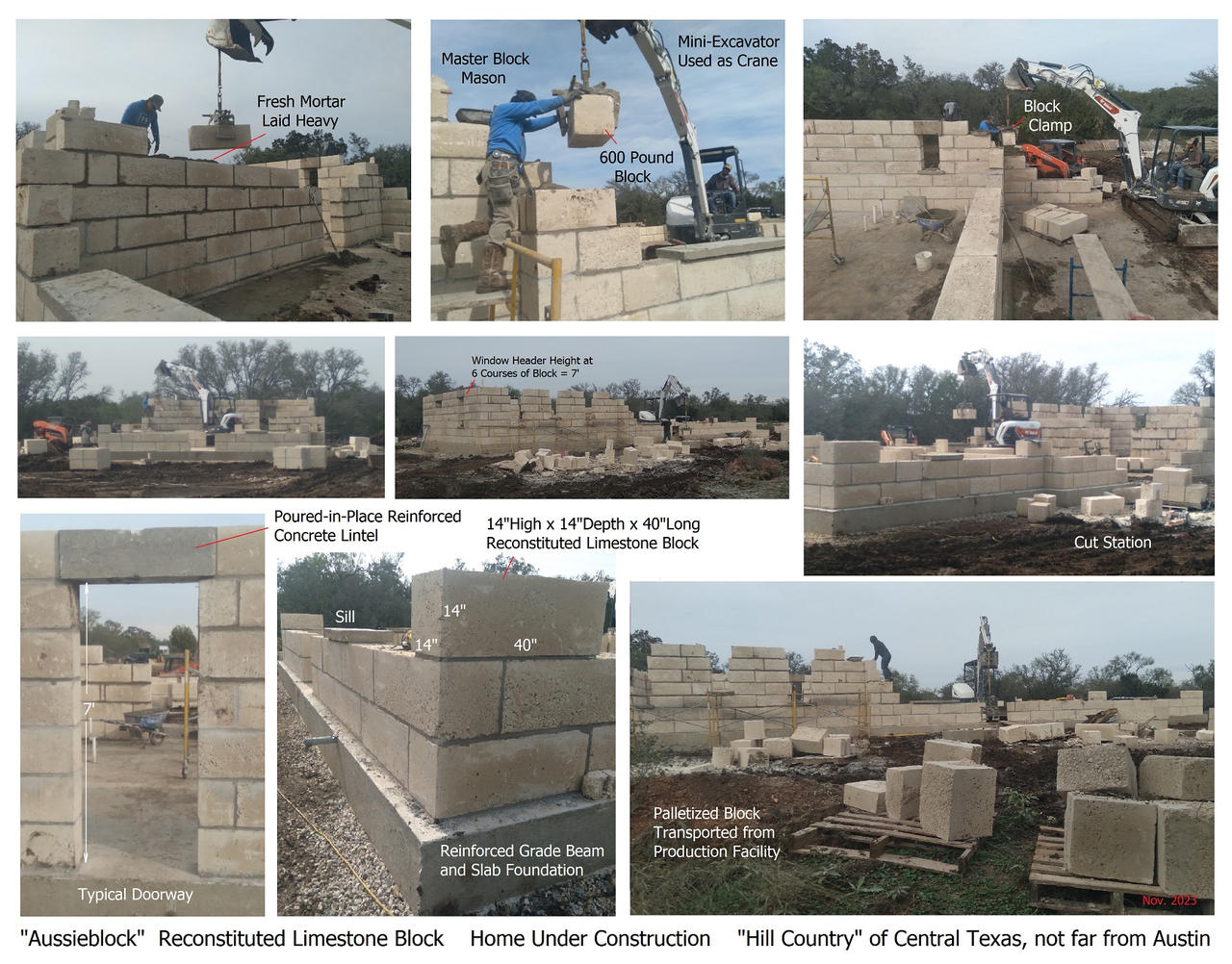 Aussieblock Reconstituted Limestone Block Home