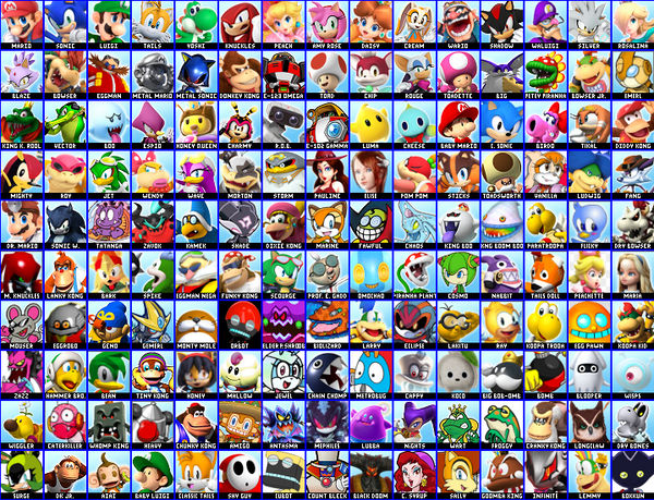 Mario vs. Sonic Roster by nickmetzz99 on DeviantArt