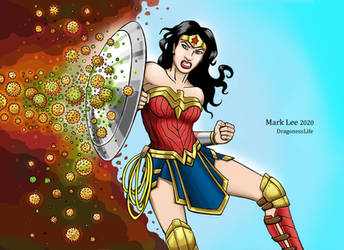 Wonder Woman fights against the Coronavirus