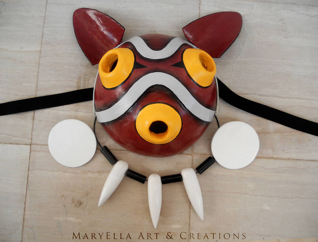 Mononke Mask Princess Mononoke - Mask and jewels by MithriLady on DeviantArt