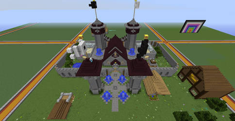 Minecraft Creative- Village/Castle Progress