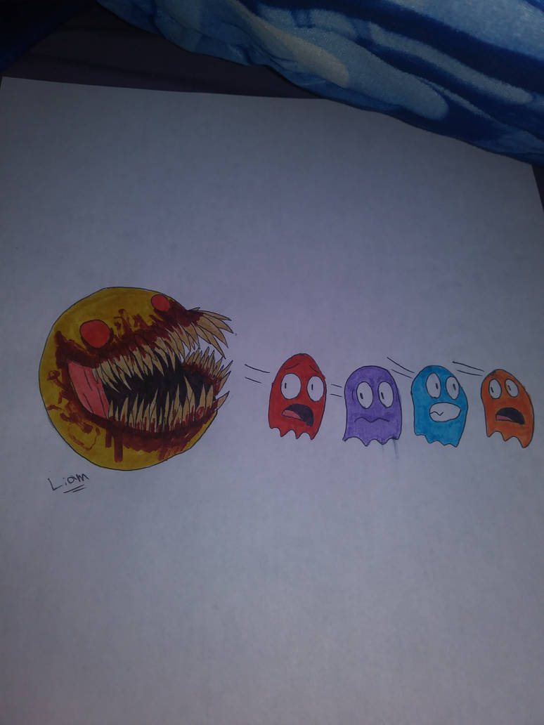 (Semi-Realistic) Pac-Man Chasing Ghost by WilliamModels on DeviantArt
