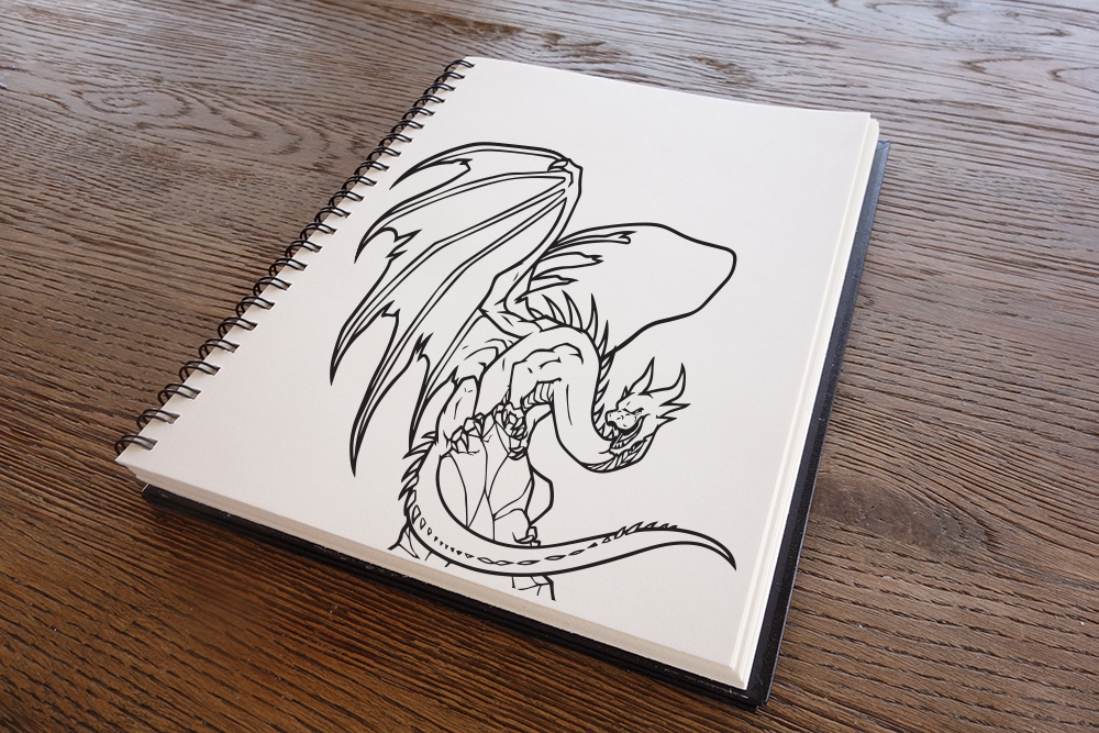 Infernus The Dragon From Fire Land (Sketchbook)