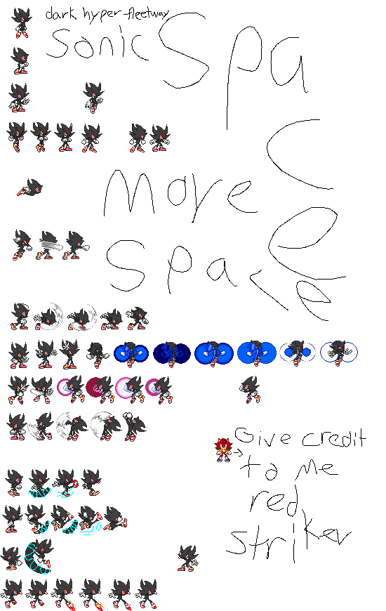 Dark sonic 3 sprites NB by evgeniimurin on DeviantArt