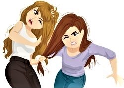 Hair Fight Deviantart Starting Out a Catfight with a Nice Hair Pull by AtrociousAlan on ...
