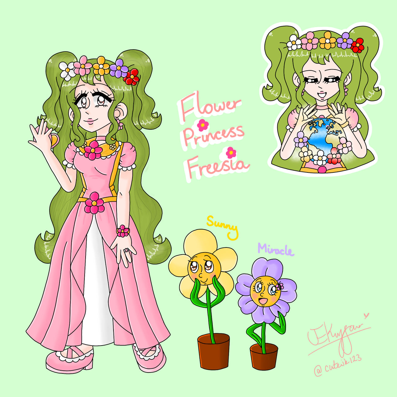 Princess 033 My OC Flower Princess Freesia by CuteJk123 on DeviantArt