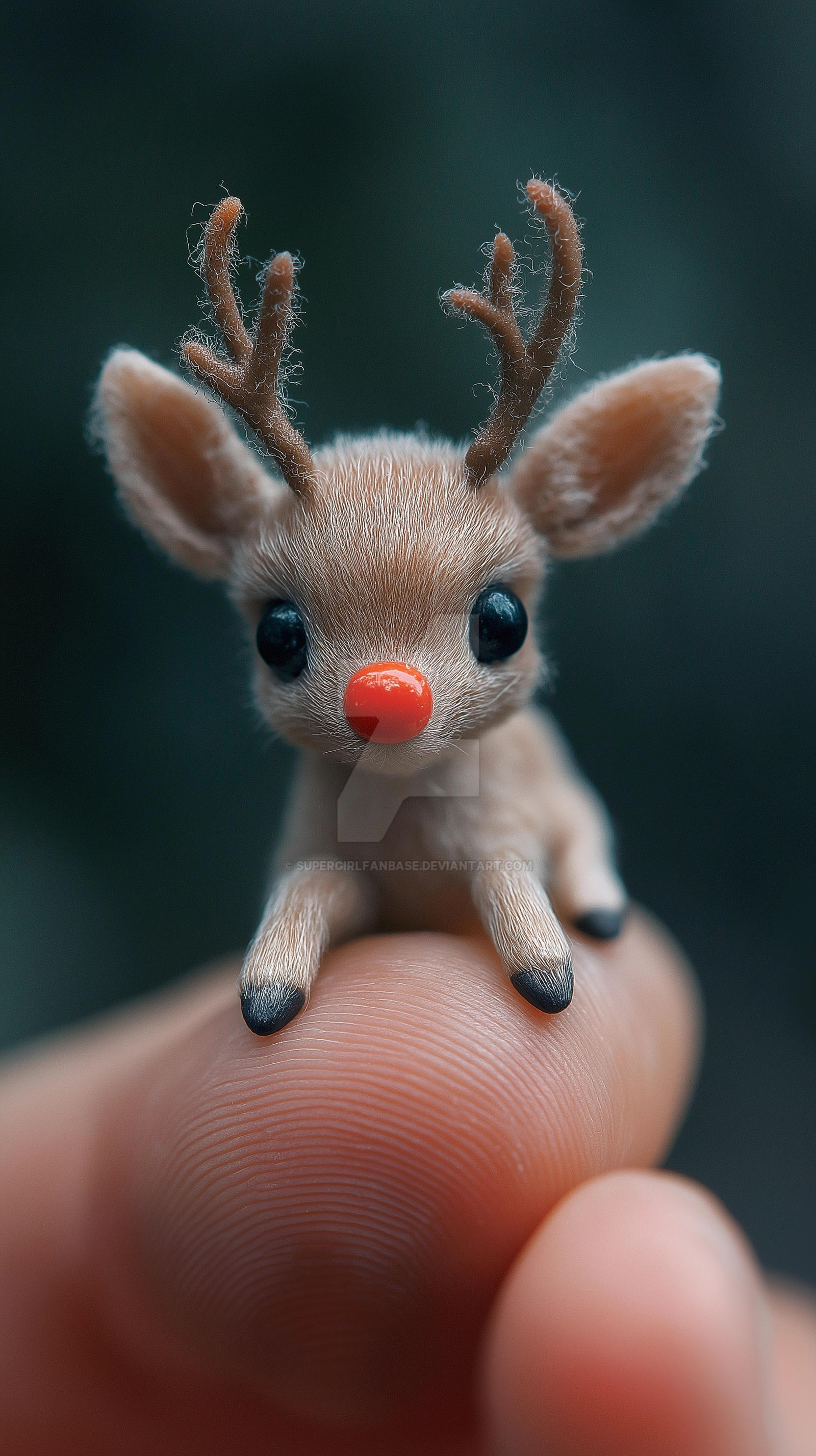 Miniature rudolf red nose reindeer by supergirlfanbase on DeviantArt