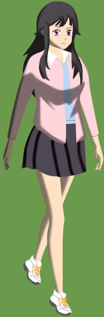 Anime top girl walk