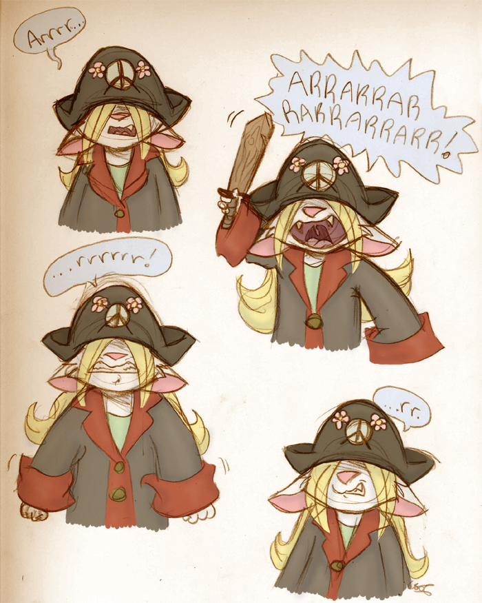 Linden is a very scary pirate