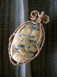 Feldspar and Copper Cabochon