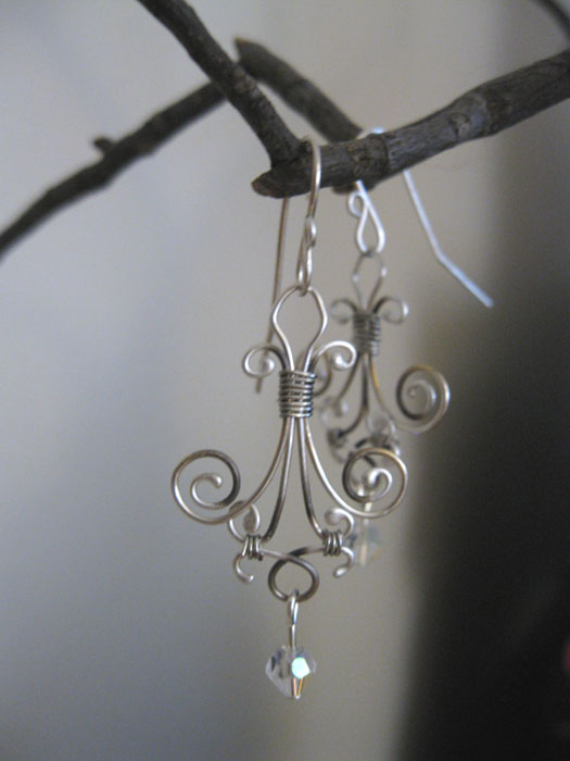 Scroll Chandelier Earrings