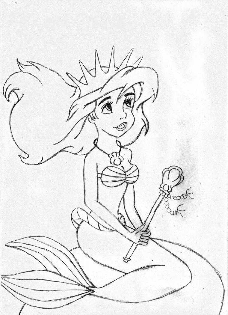 Little Mermaid 2 Coloring Page Melody by BillysGirl2007 on ...