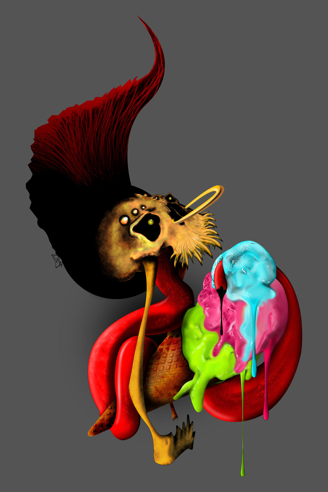 SWEETSKULL N03 PUNKSCREAM 24x36