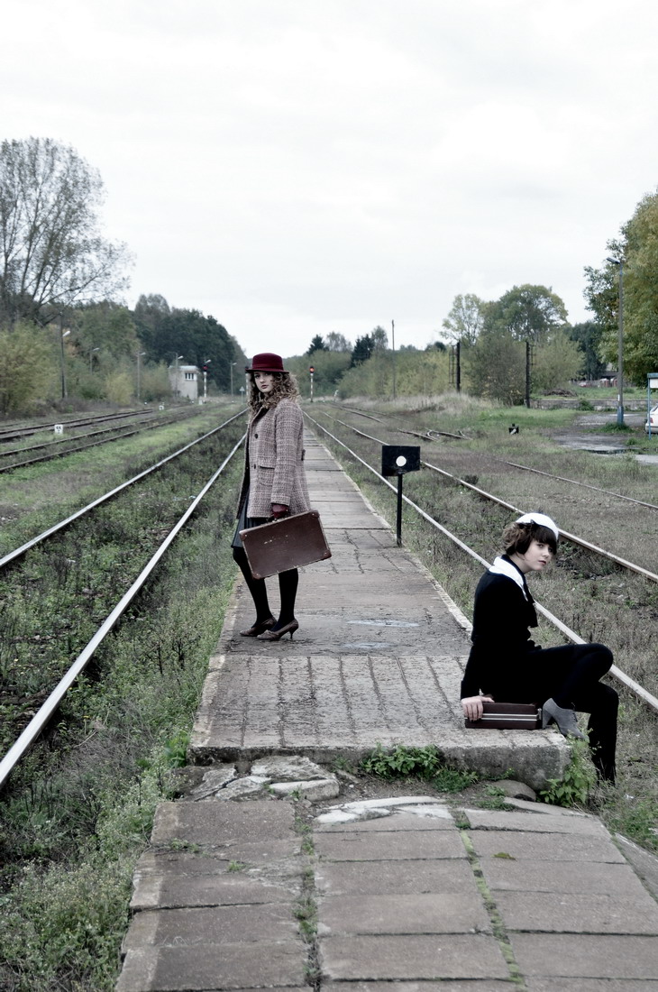 ladies at the train station