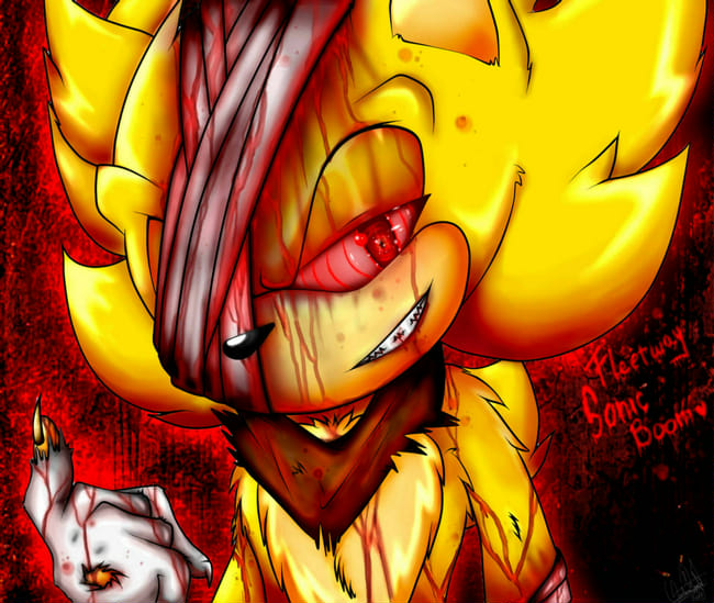 Dark Hyper Sonic and Dark Sonic.EXE V.S. Fleetway Super Sonic