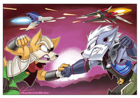 Commission: StarFox vs. StarWolf