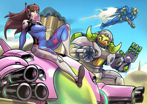 Overwatch: DVA, Orisa and Pharah