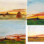 Monet - Grainstacks - studies