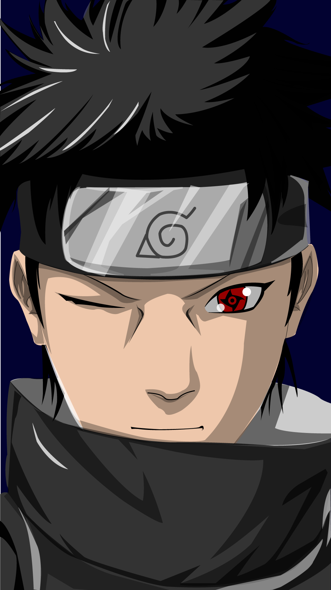 Artwork of shisui uchiha with sharingan eyes