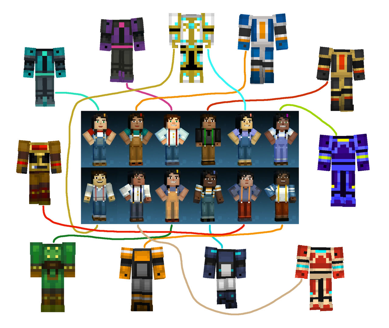 Jesse Got Girls and Boys in MCSM as Armor by edibetaawo on DeviantArt