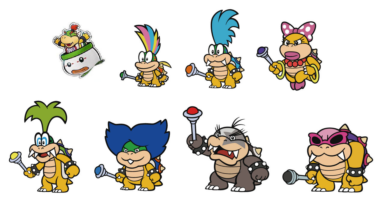 Squogs Paper Mario Paper Mario Koopalings by edibetaawo on DeviantArt