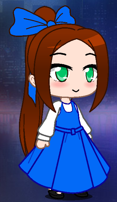 gacha blue dress Iridescent clothing drawing