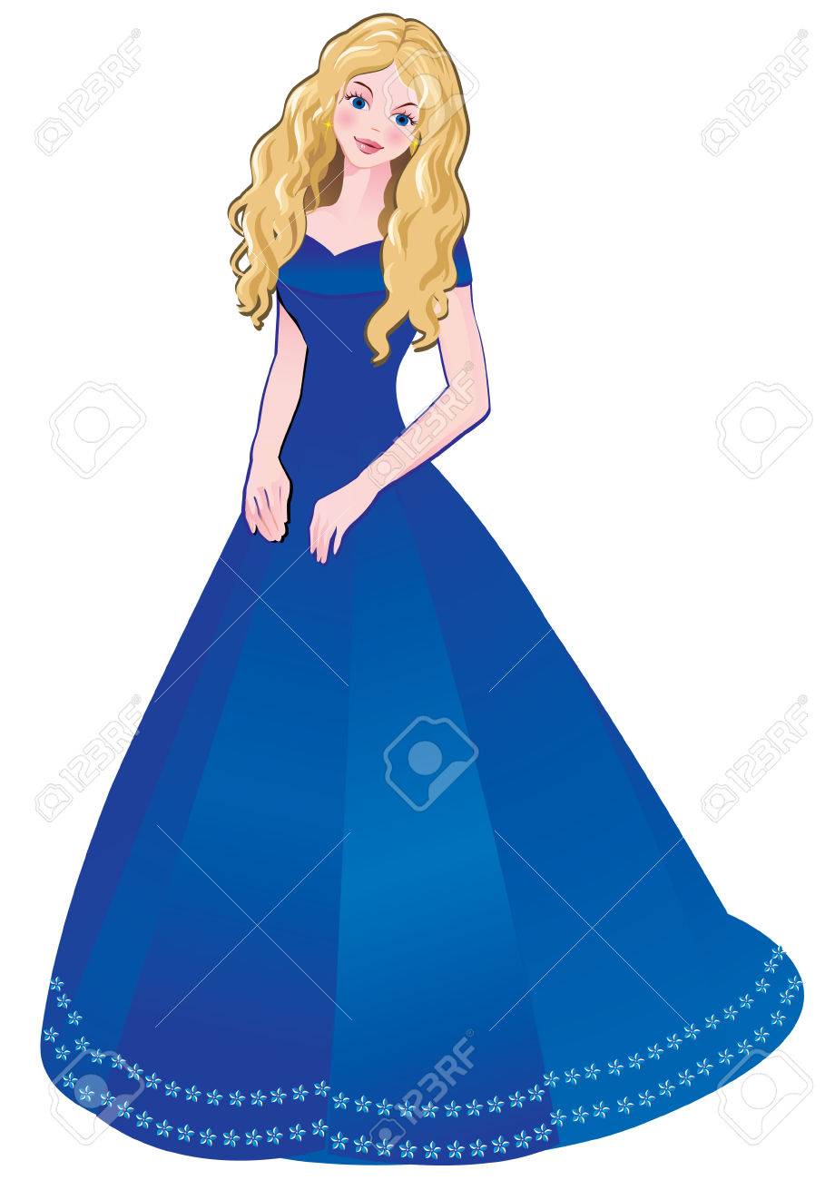 blue dress clipart Royal Blue Princess Dress Clipart Graphic by GraphicsbyLily Creative Fabrica