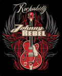 Johnny Rebel T-Shirt Design Wing Guitar