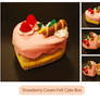 Strawberry Cream Felt Cake Box