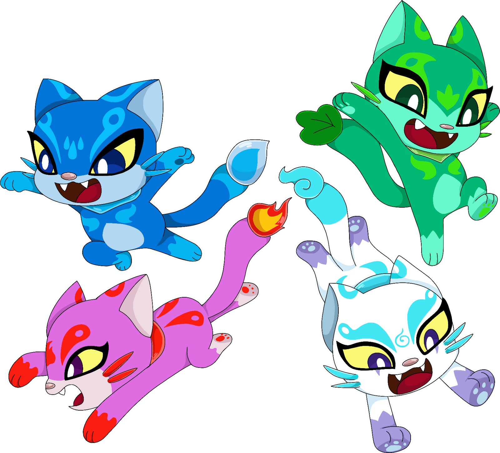 The elemental CATS by joneoyvilde03 on DeviantArt