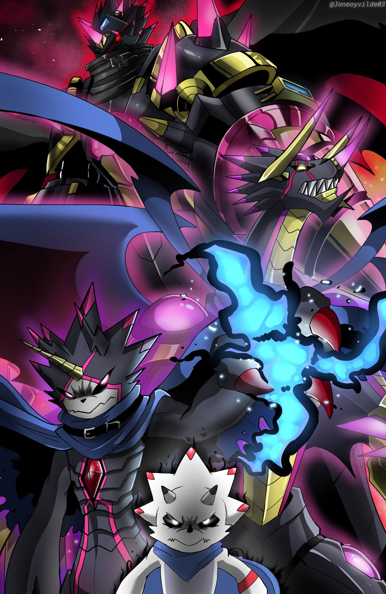 Gammamon dark evolution line AU Digimon ghost game by joneoyvilde03 on