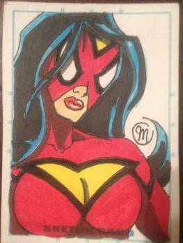 Spider Woman sketch card