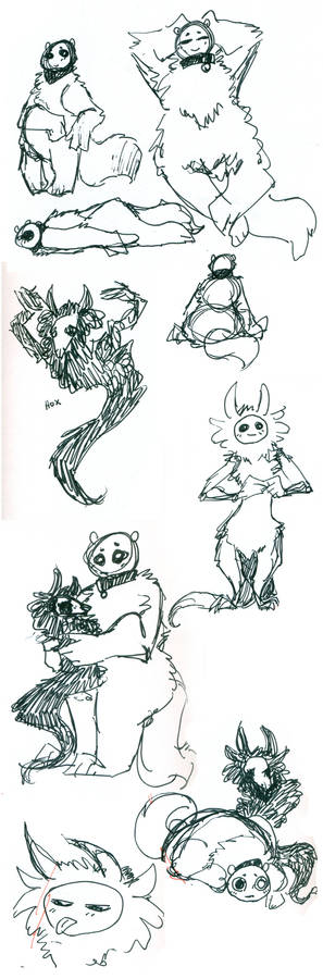 Sketchdump - Hox Beast and Chubby kitty