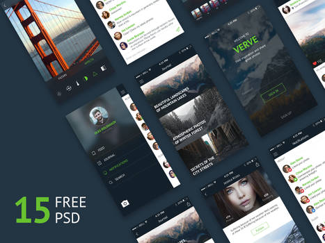 Free Verve PSD UI Kit