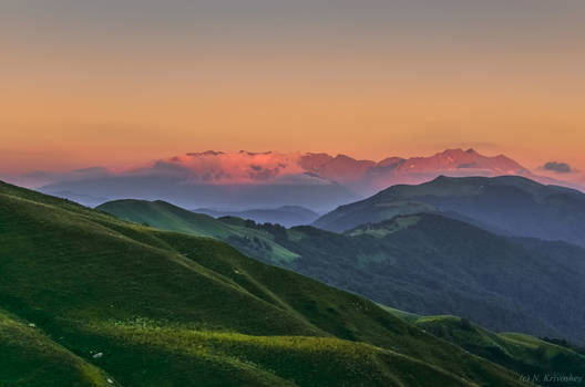 Sunset in the Mountains