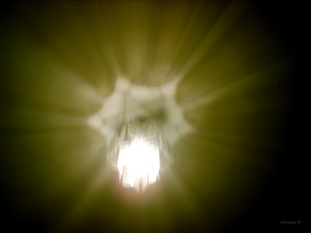 A lamp in dark room