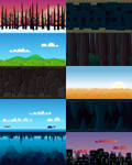 Side Scrolling Game Backgrounds [Updated] by hamdirizal