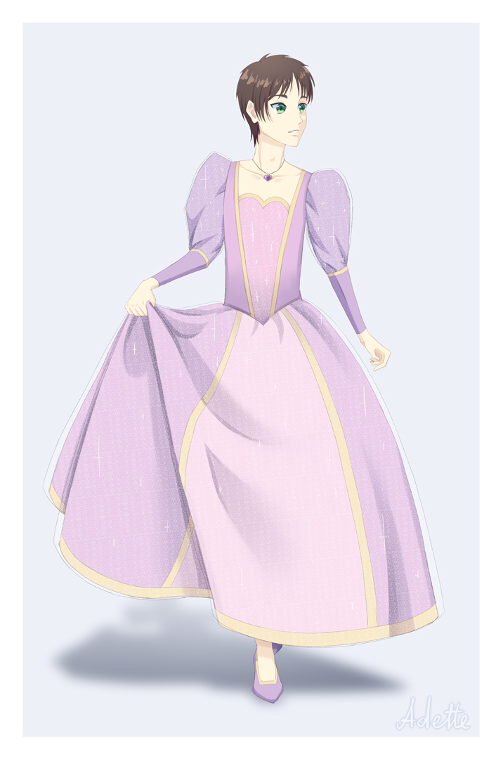 Eren in Barbie's dress by Selinarka on DeviantArt