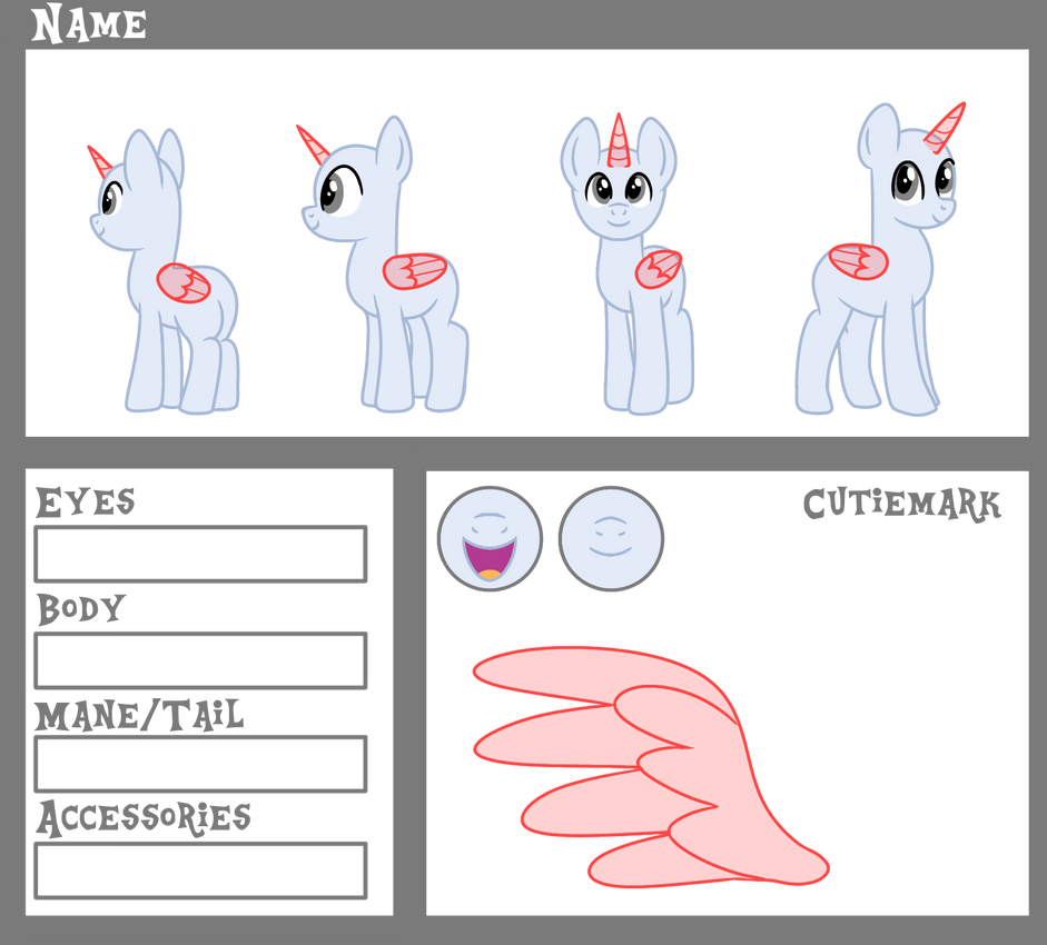 F2U My Little Pony Reference Sheet Base by inkuhana on DeviantArt