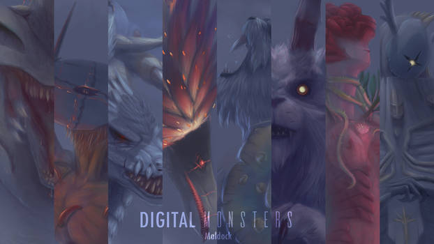 Digital Monsters Wallpaper