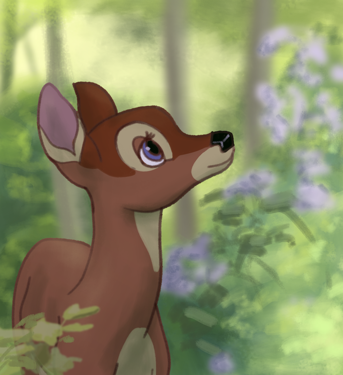 Faline Deviantart Faline and the Flowers by Fawnadeer on DeviantArt
