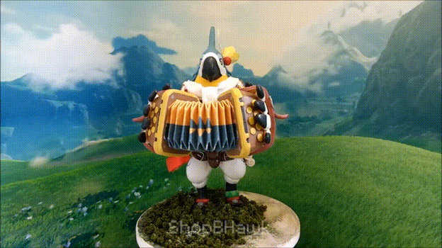 Breath of the Wild Kass Figure (gif turntable)