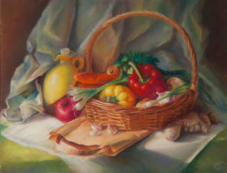 Still life with vegetables