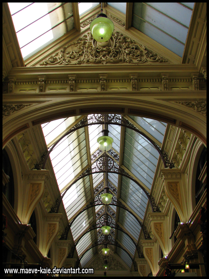 The glass ceiling above