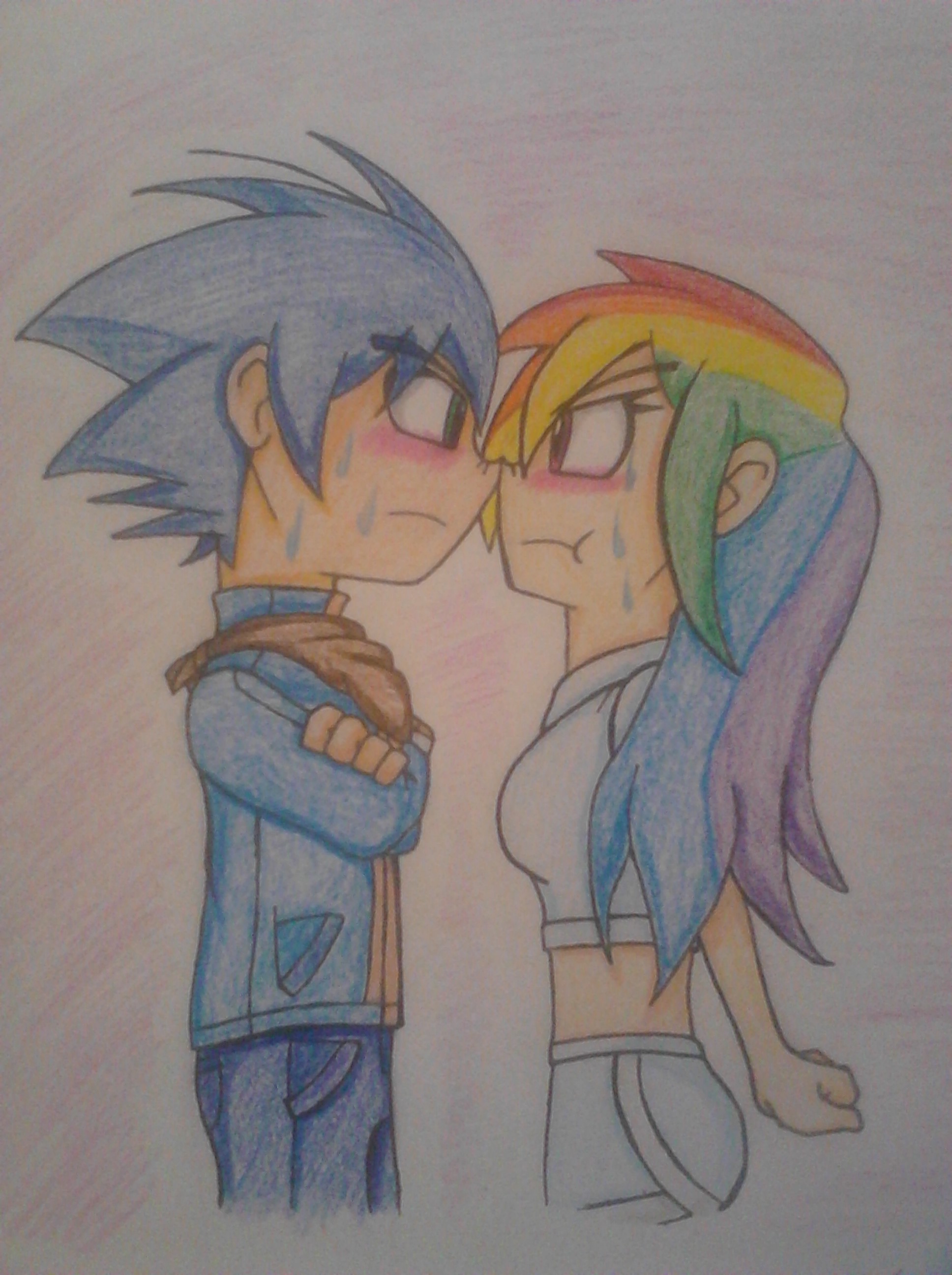 Sonic and Rainbow Dash: Up Close and Personal