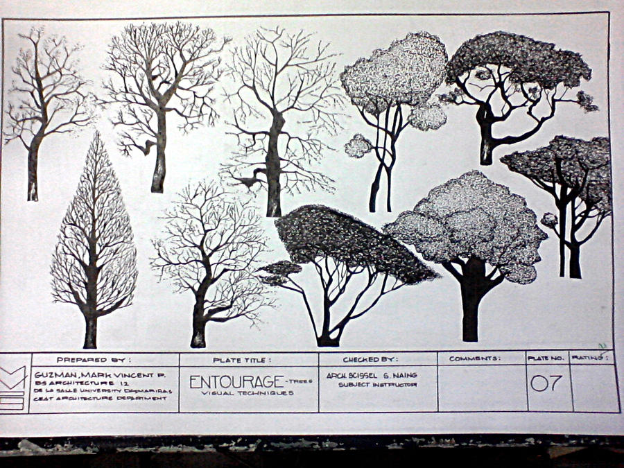 Tree Drawing Entorage Entourage (trees) by kramguzman on DeviantArt
