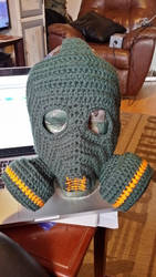 Green gas mask